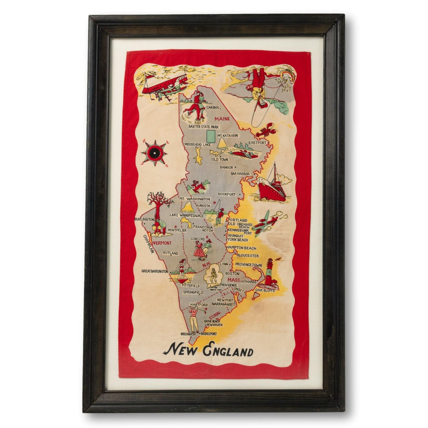 Framed New England Tea Towel