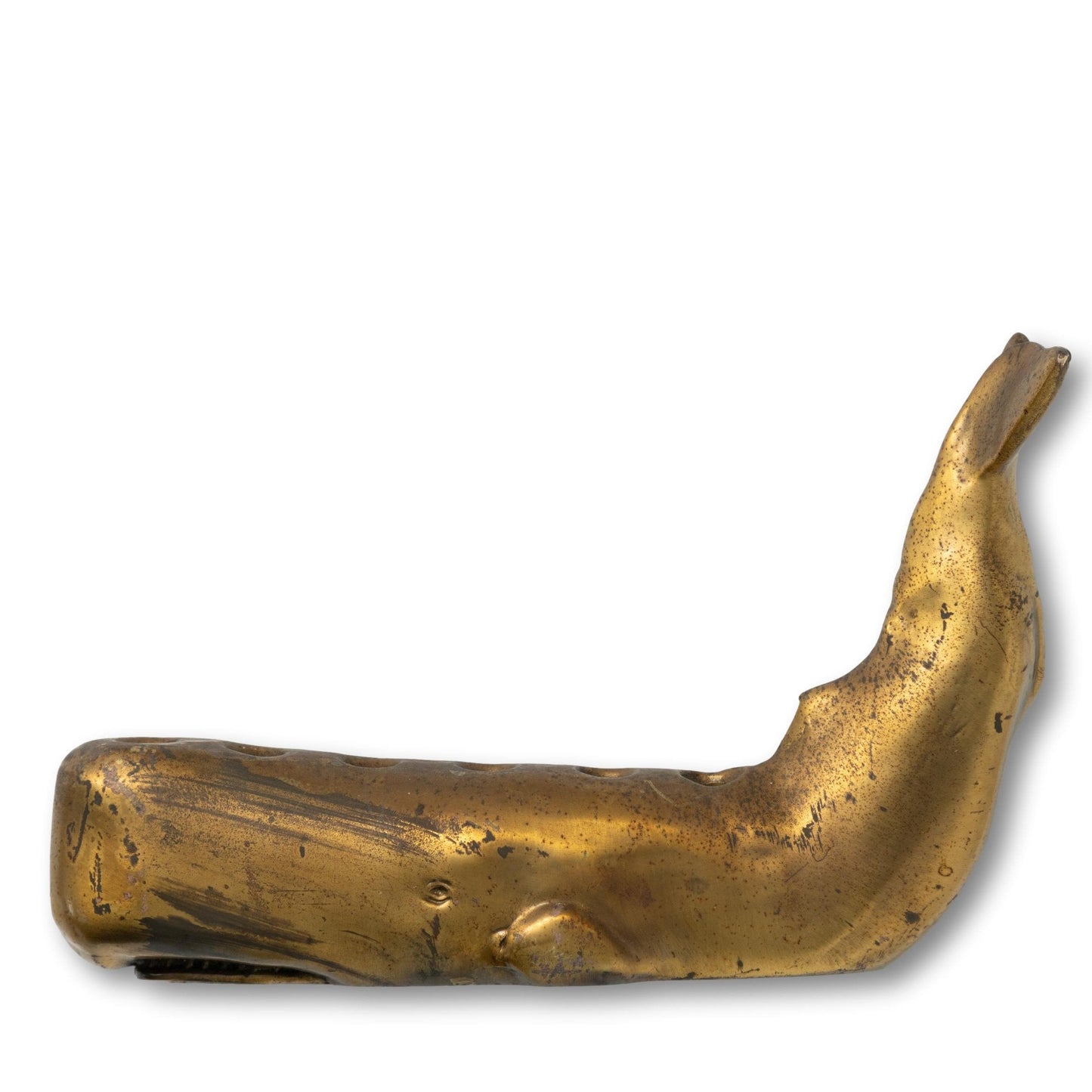 Brass Whale Pencil Holder
