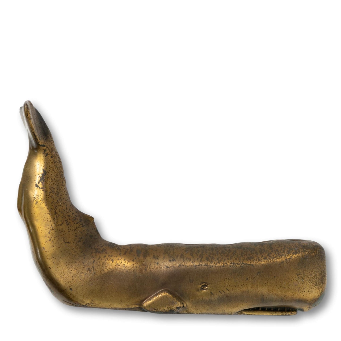 Brass Whale Pencil Holder