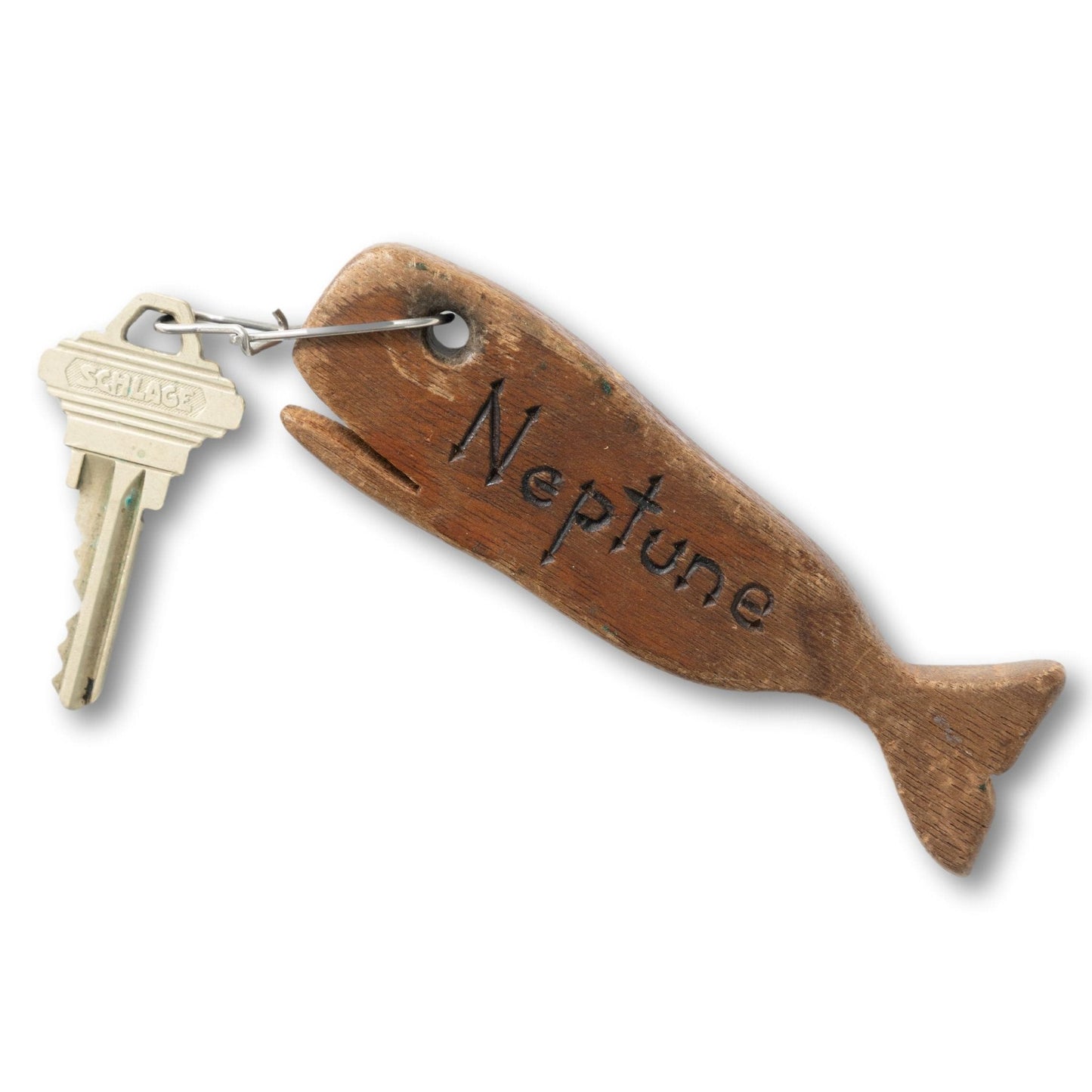 Wood Whale Keychain