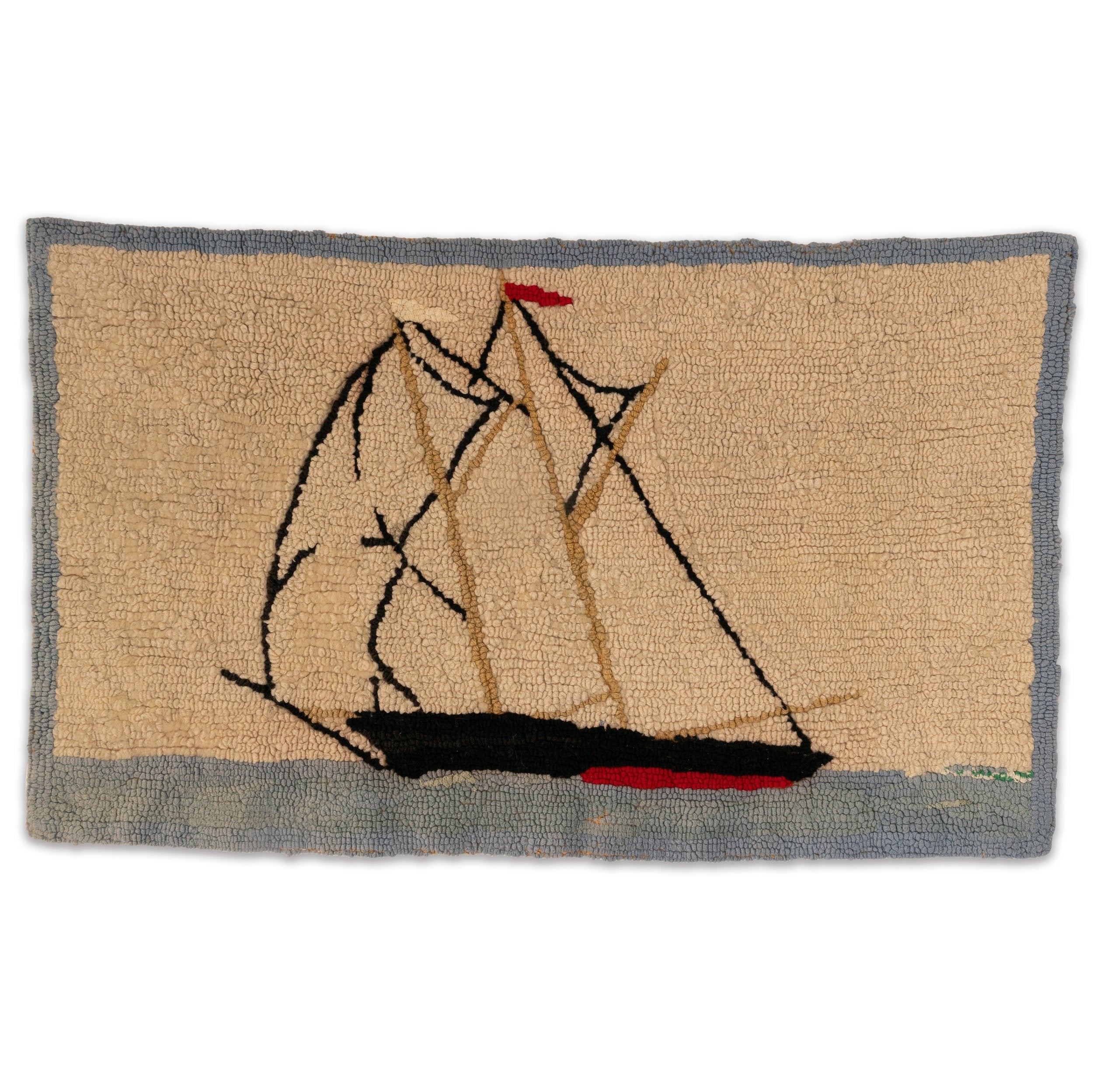 Bluenose Hooked Rug Seacraft Vintage