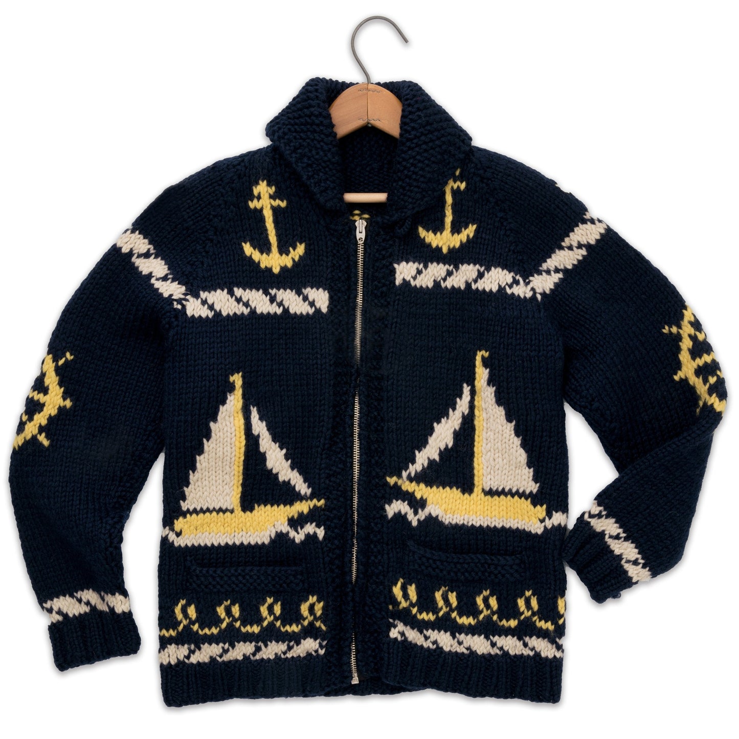 Handmade Nautical Wool Cardigan
