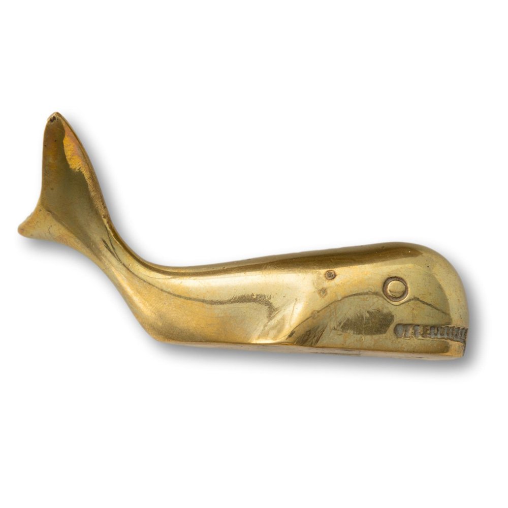 Brass Whale Map Weights