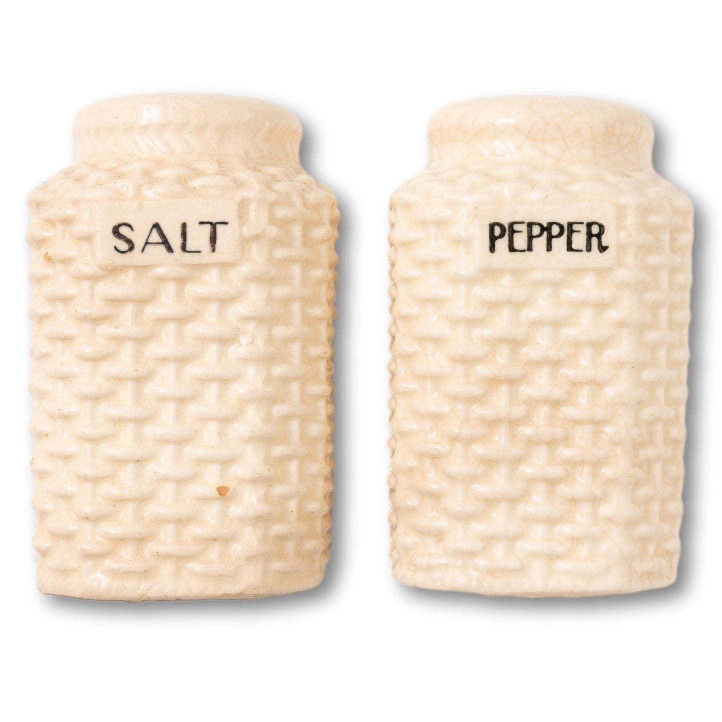 Basket Weave Salt & Pepper Shakers