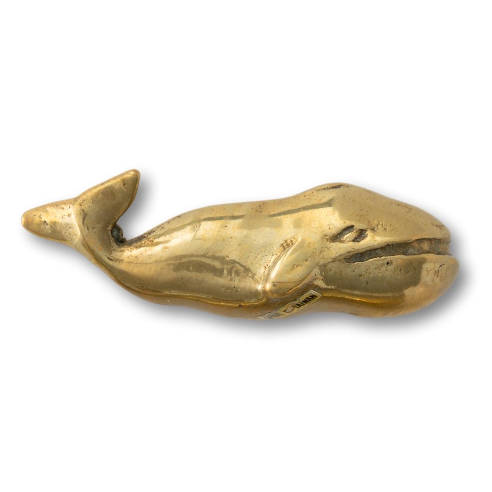 Brass Whale Map Weights