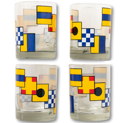 Signal Flag Double Old Fashioned Glasses