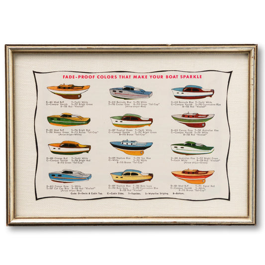 Framed Boat Paint Ad