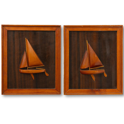 Pair of Framed Sailboats