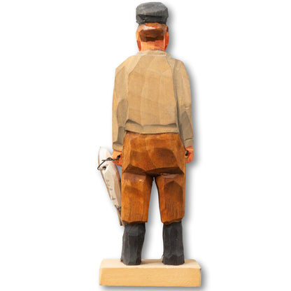 Hand-Carved Wood Fisherman