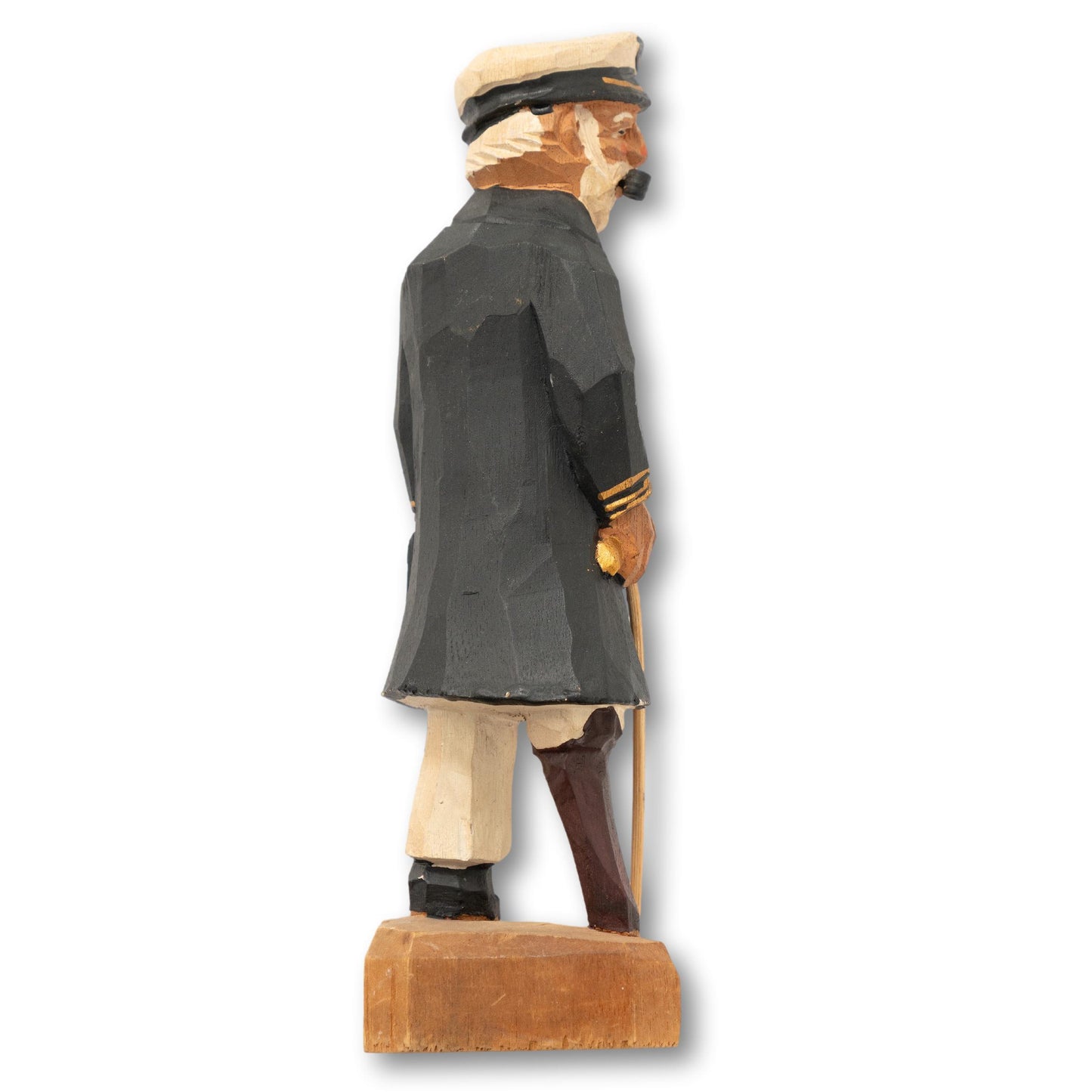 Hand-Carved Sea Captain with Peg-leg