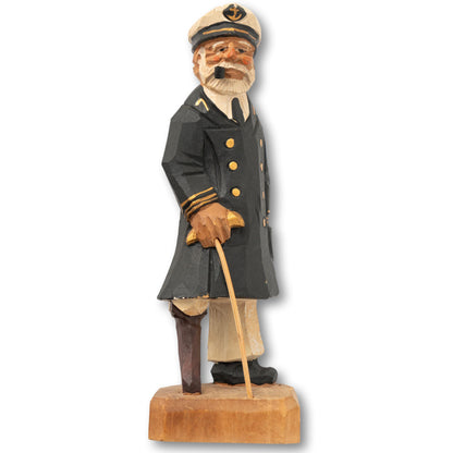 Hand-Carved Sea Captain with Peg-leg