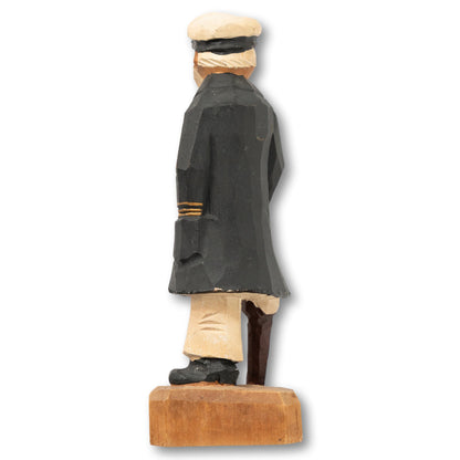 Hand-Carved Sea Captain with Peg-leg