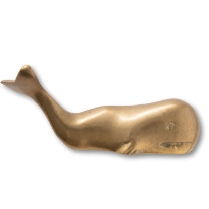 Brass Whale Map Weight