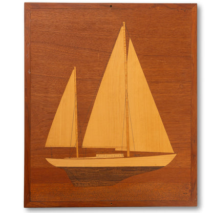 Wood Veneer Sailboat Art