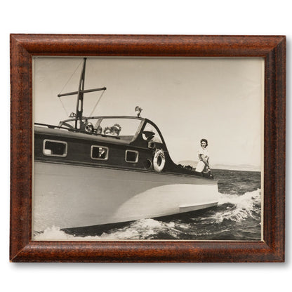 Framed B&W Yacht Photo