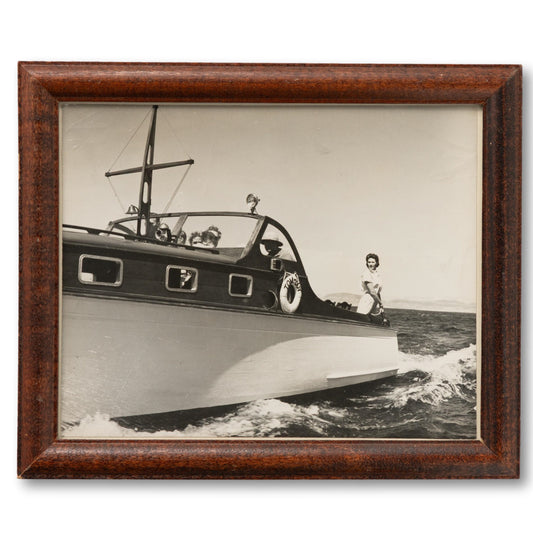 Framed B&W Yacht Photo