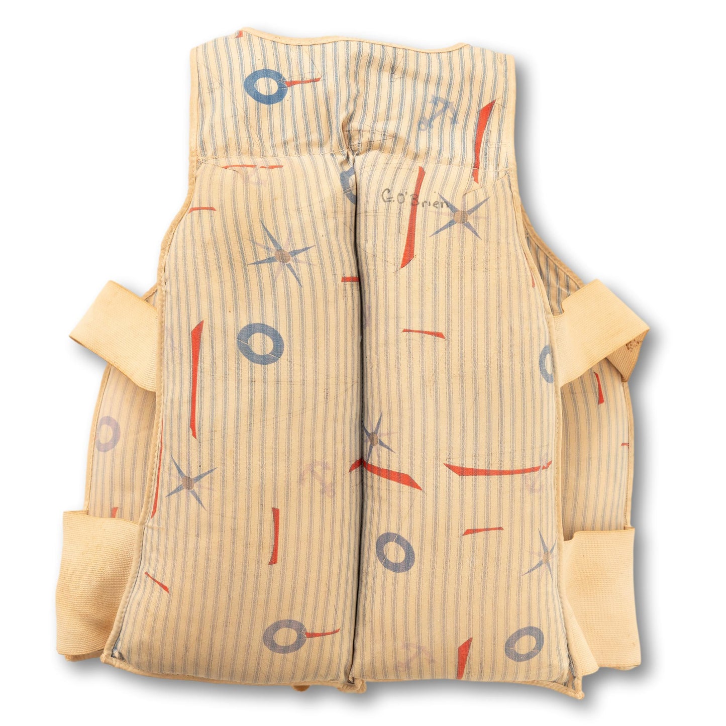 Ticking Stripe Life Vest w Nautical Motif