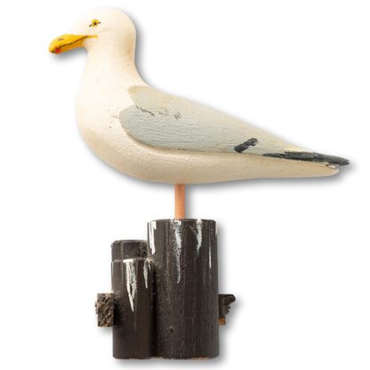 Signed Seagull on Piling
