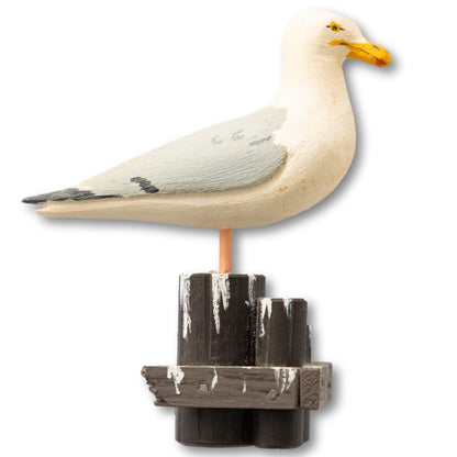 Signed Seagull on Piling