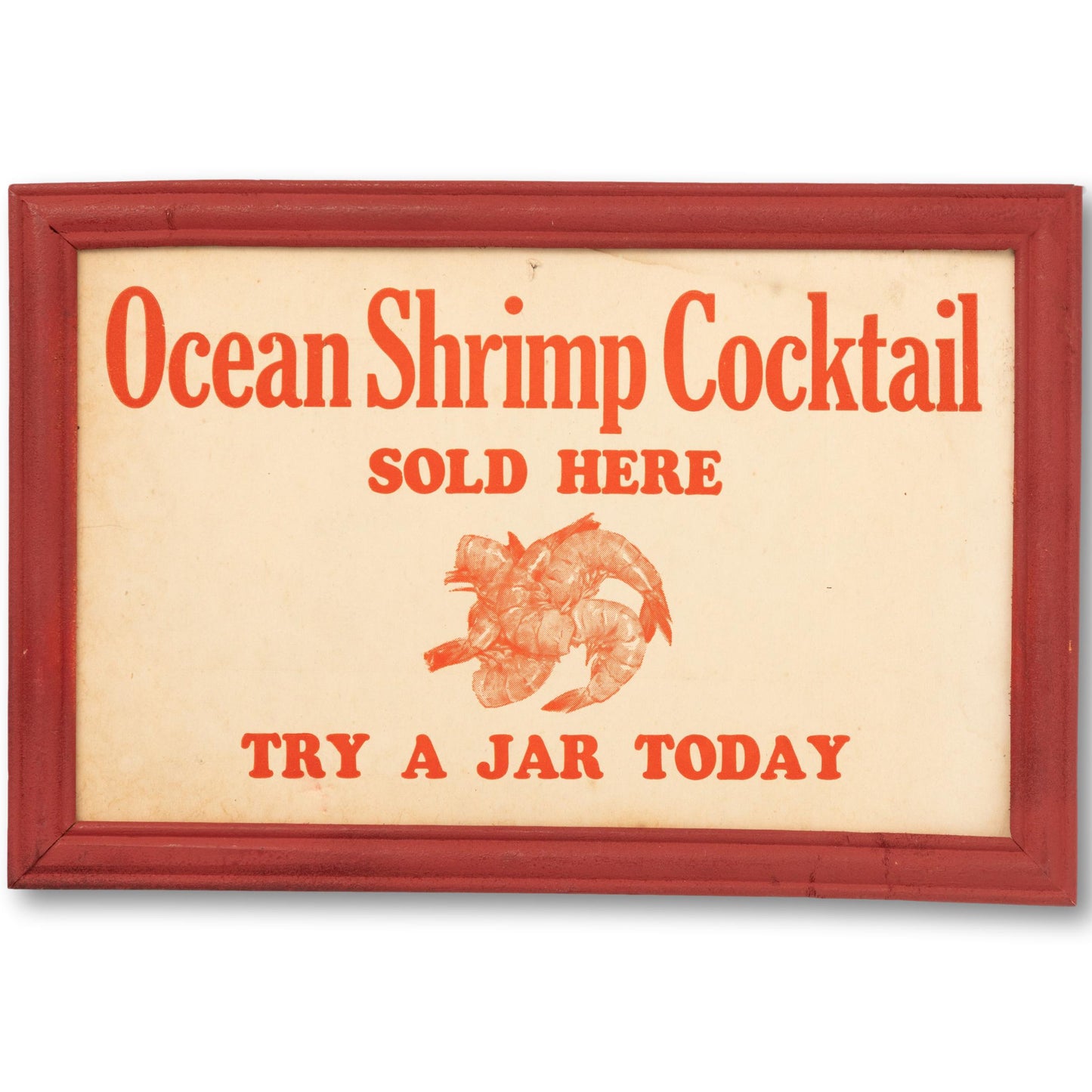 Framed Shrimp Cocktail Ad