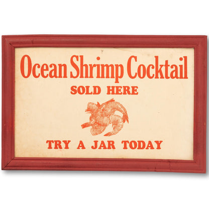 Framed Shrimp Cocktail Ad