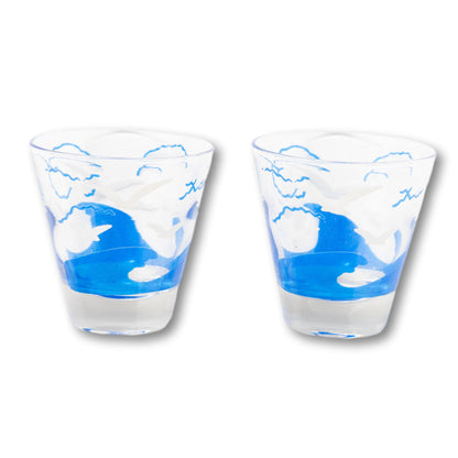 Wave & Seagull Shot Glasses, Pair