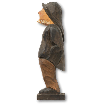 Hand-Carved Fisherman w Striped Shirt