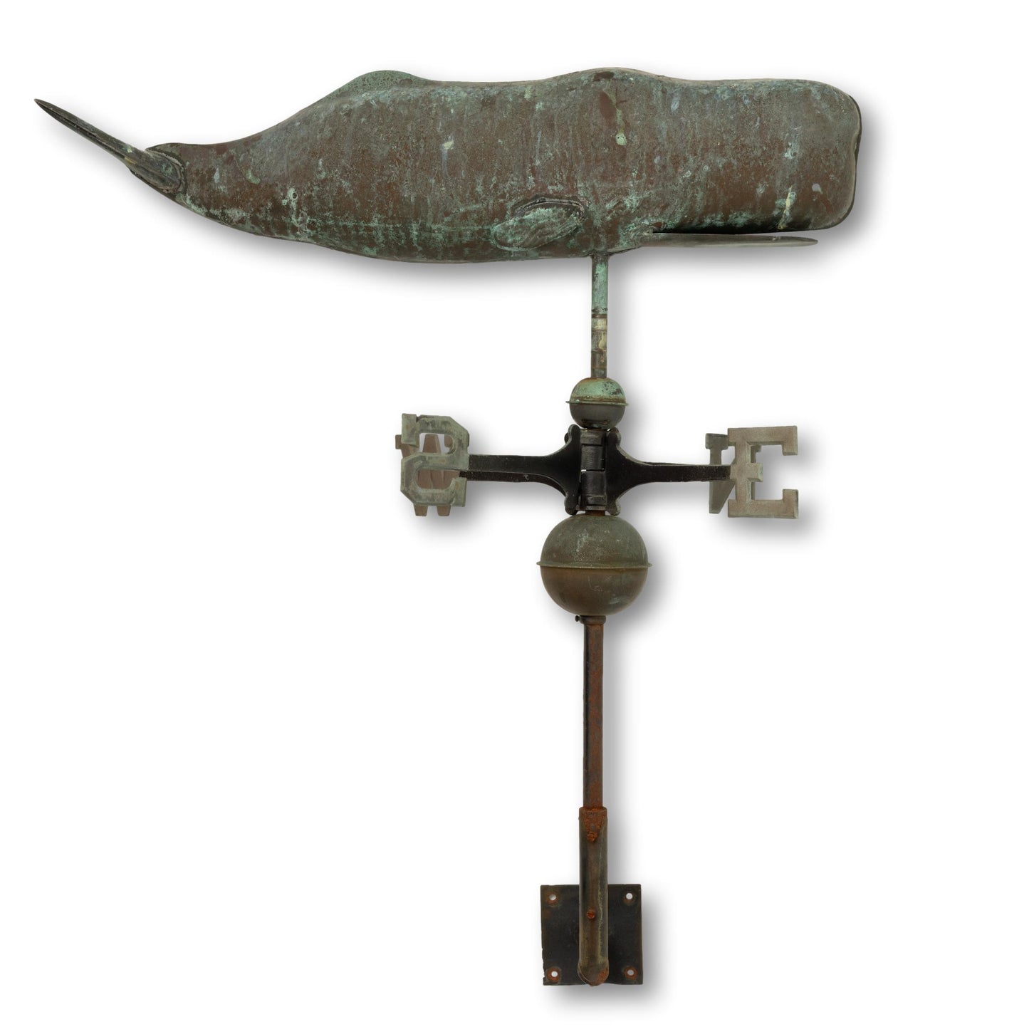 Copper Whale Weathervane