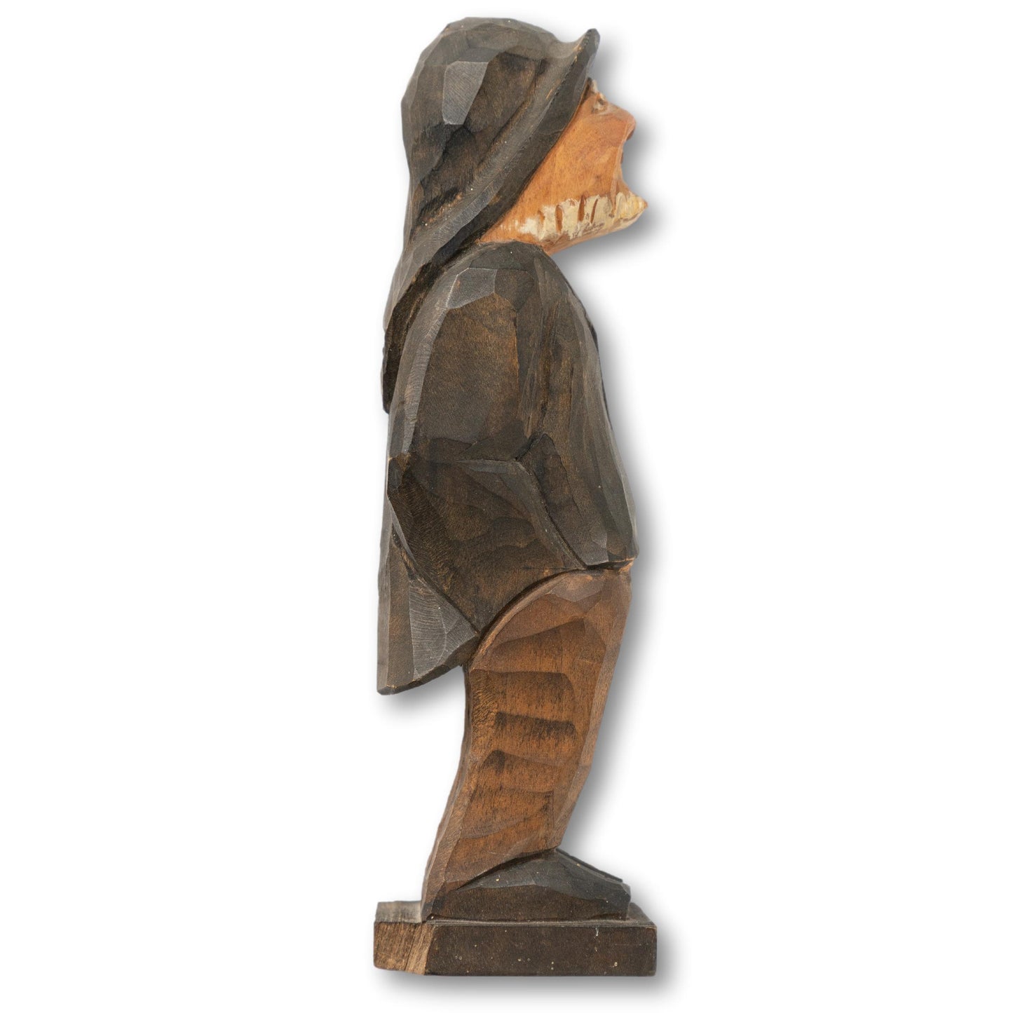 Hand-Carved Fisherman w Striped Shirt