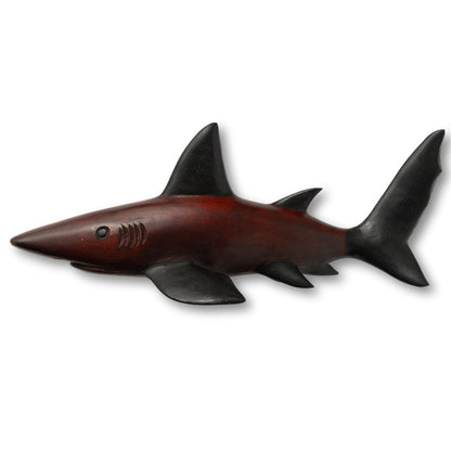 Large Carved Wood Shark