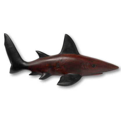 Large Carved Wood Shark