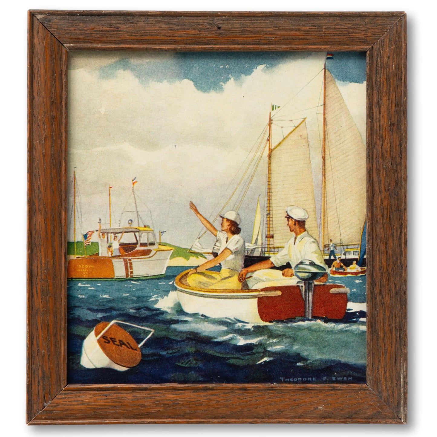 Framed Boating Recreation Graphic