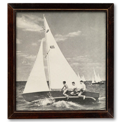 Framed Racing Sailboat