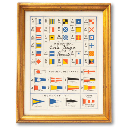 Code Flag and Pennants Framed Chart