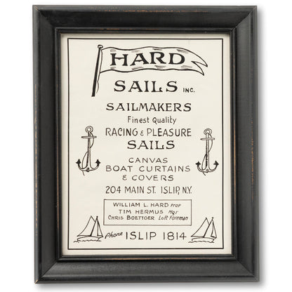 Framed Sailmakers Advertisement