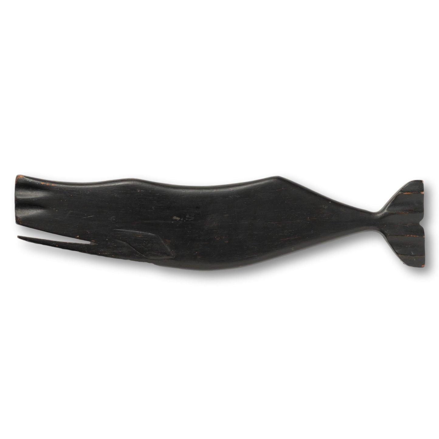 12" Signed Wood Whale