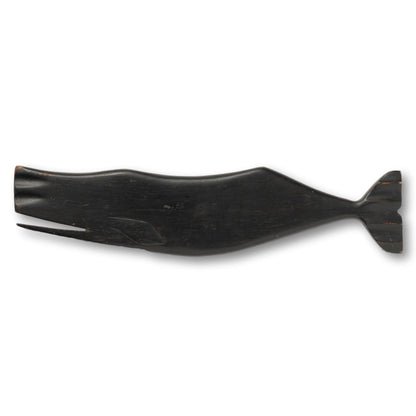 12" Signed Wood Whale