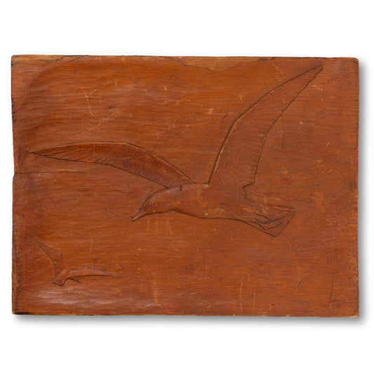 Hand Carved Seagull Wall Plaque