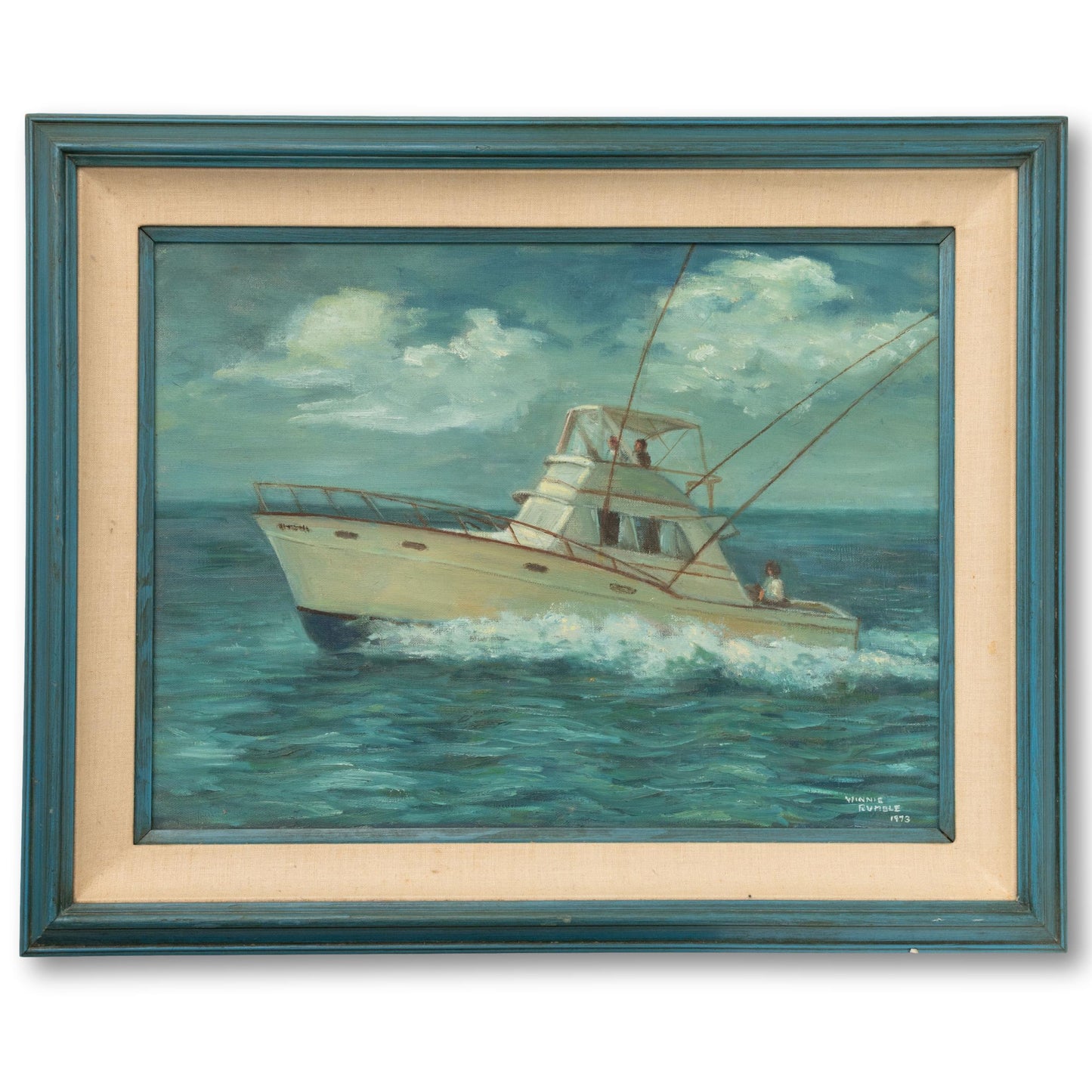 Sportboat Fishing Painting