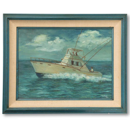 Sportboat Fishing Painting
