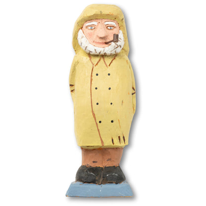 Signed Carved Fisherman