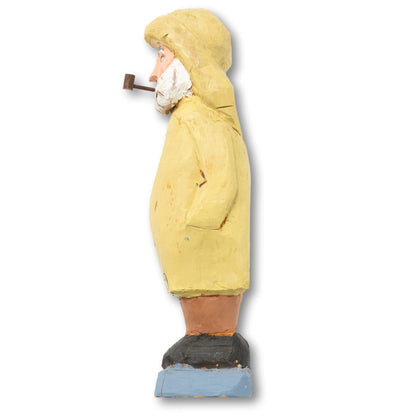 Signed Carved Fisherman