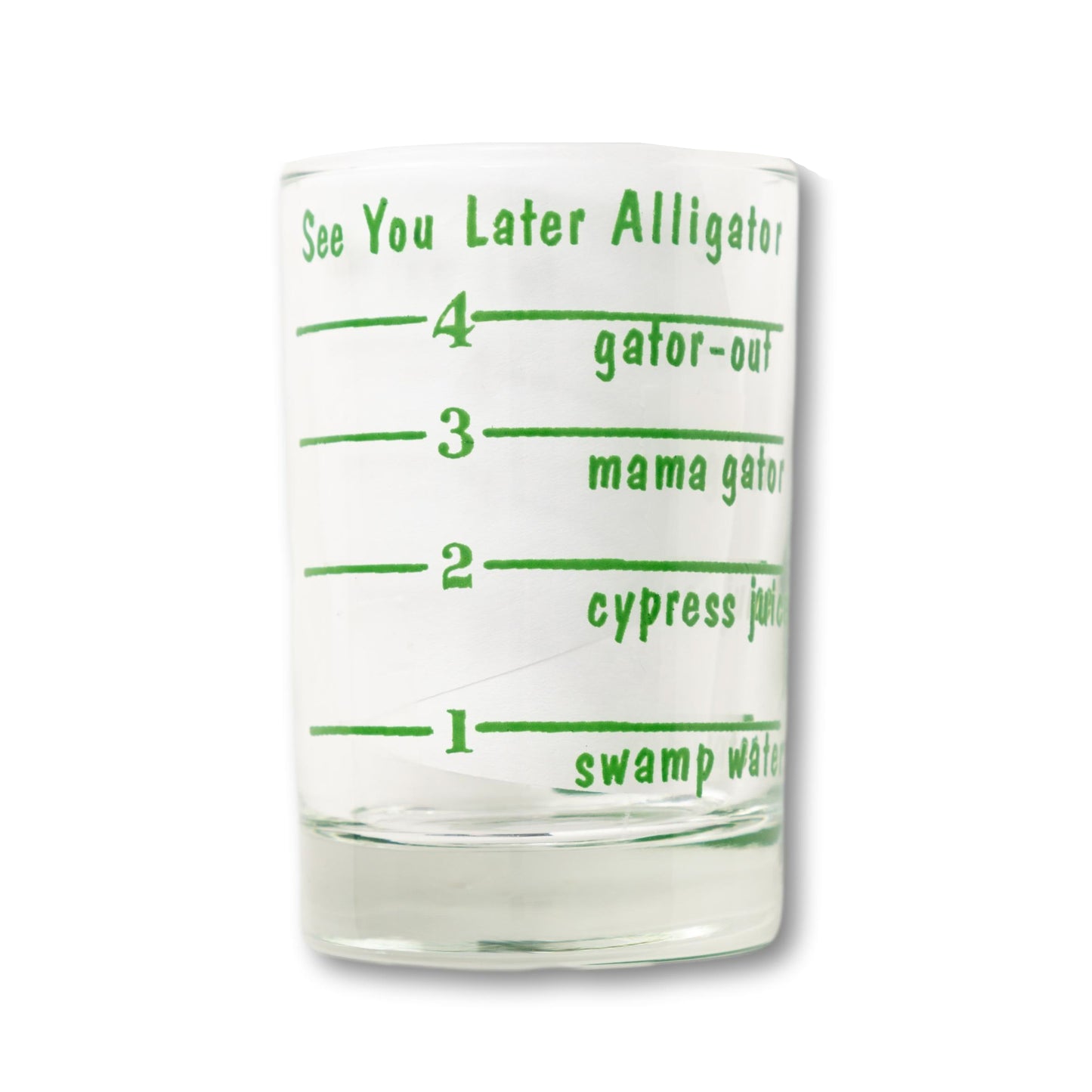 "See You Later Alligator" Bar Glass