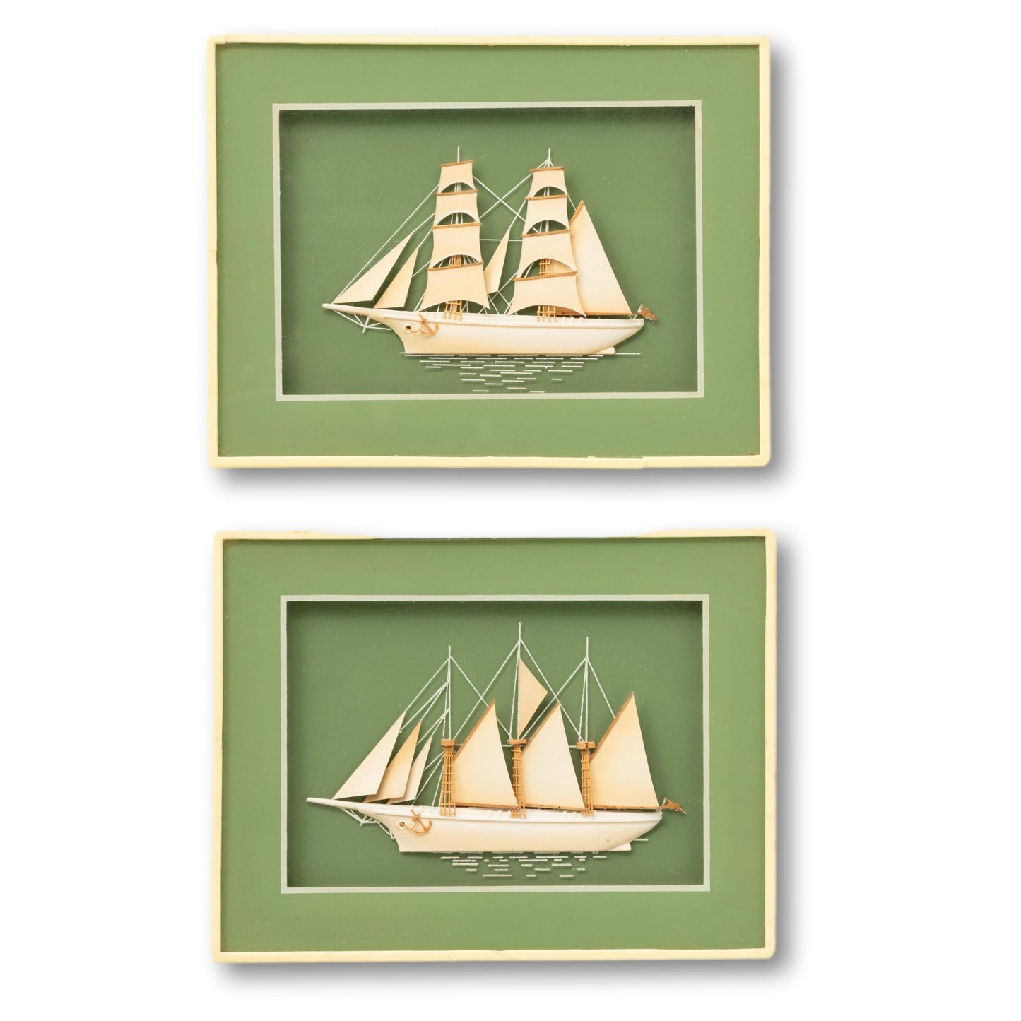 Pair of Small Paper Dioramas