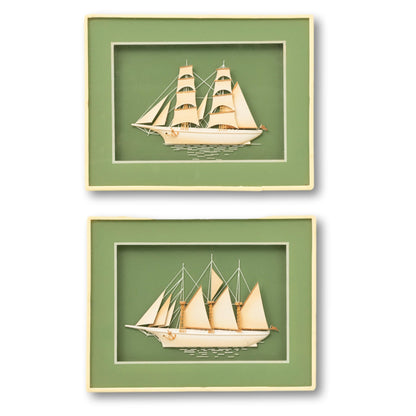 Pair of Small Paper Dioramas