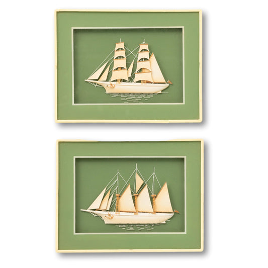 Pair of Small Paper Dioramas