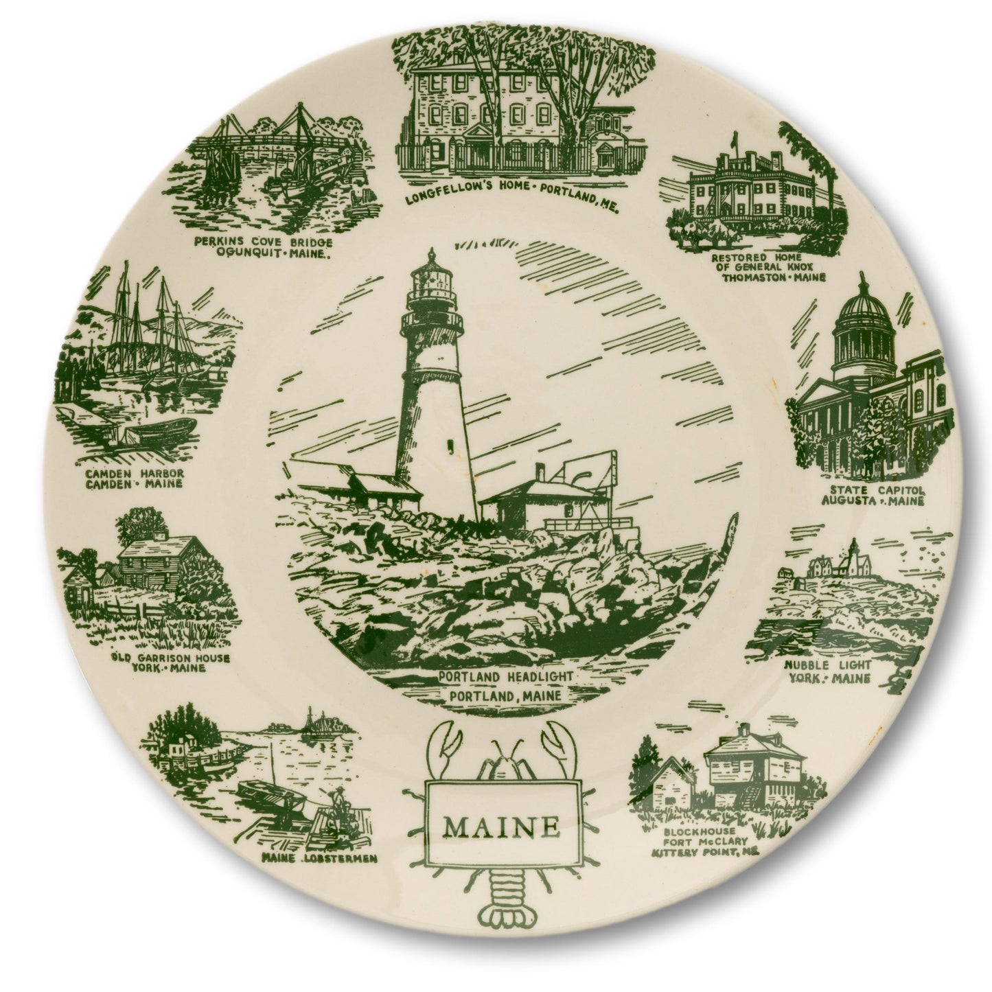 Maine Souvenir Plate