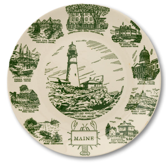 Maine Souvenir Plate