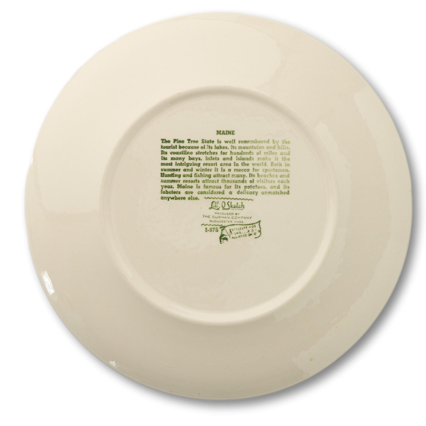 Maine Souvenir Plate