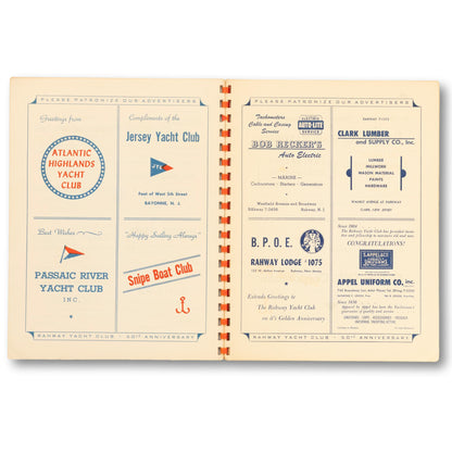 Rahway Yacht Club Souvenir Program Book
